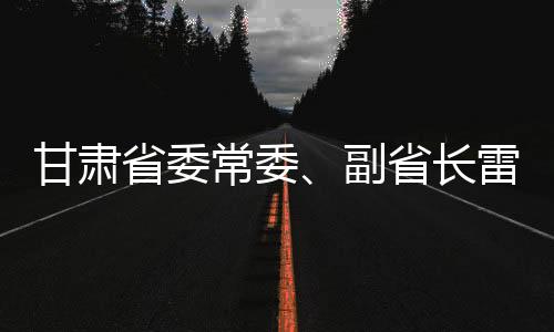 甘肃省委常委、副省长雷思维被查